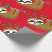 Papier Cadeau Joyeux Arbre Sloth (Coin)