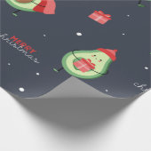 Papier Cadeau Joyeux Avocado de Noël (Coin)