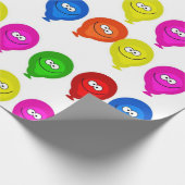 Papier Cadeau Joyeux Ballons colorés en papier d'enveloppement d (Coin)