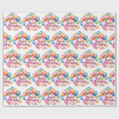 Papier Cadeau Joyeux Ballons d'anniversaire (Plat)