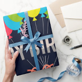 Papier Cadeau Joyeux Ballons d'anniversaire