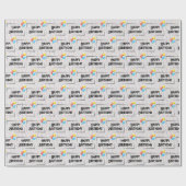 Papier Cadeau Joyeux Ballons D'Anniversaire À Points (Plat)