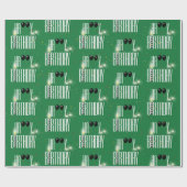 Papier Cadeau Joyeux Ballons d'anniversaire et Confetti (Plat)