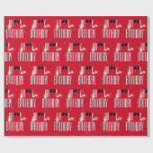 Papier Cadeau Joyeux Ballons noirs et Sparklers d'anniversaire (Plat)