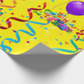 Papier Cadeau Joyeux Ballons papier d'enveloppement d'anniversai (Coin)