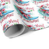 Papier cadeau Joyeux Beachmas (Coin rond)