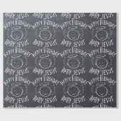 Papier Cadeau Joyeux bébé Jésus - tableau de Noël (Plat)