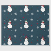 Papier Cadeau Joyeux bonhomme de neige (Plat)