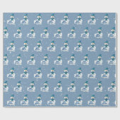 Papier Cadeau Joyeux bonhomme de neige (Plat)