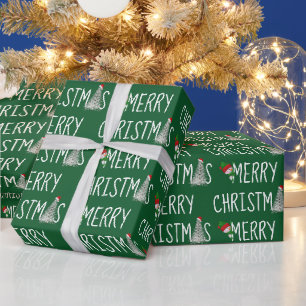 Papier Cadeau Joyeux bonhomme de neige et arbre de Noël dans les
