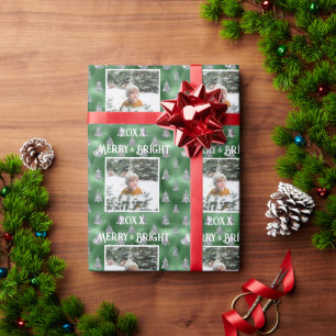 Papier Cadeau Joyeux & Bright Photo Parties scintillant métalliq