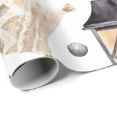 Papier Cadeau Joyeux cadeau de décoration de Noël (Coin rond)