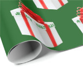 Papier Cadeau Joyeux cadeau de Noël (Coin rond)