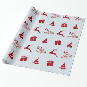 Papier Cadeau Joyeux cadeau de Noël d'hiver minimal moderne