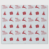 Papier Cadeau Joyeux cadeau de Noël d'hiver minimal moderne (Plat)