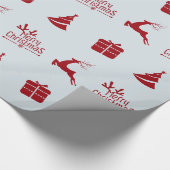Papier Cadeau Joyeux cadeau de Noël d'hiver minimal moderne (Coin)