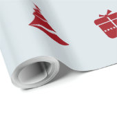 Papier Cadeau Joyeux cadeau de Noël d'hiver minimal moderne (Coin rond)