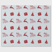 Papier Cadeau Joyeux cadeau de Noël d'hiver minimal moderne (Plat)