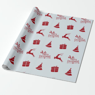 Papier Cadeau Joyeux cadeau de Noël d'hiver minimal moderne