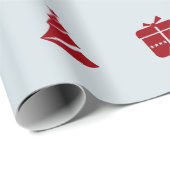 Papier Cadeau Joyeux cadeau de Noël d'hiver minimal moderne (Coin rond)