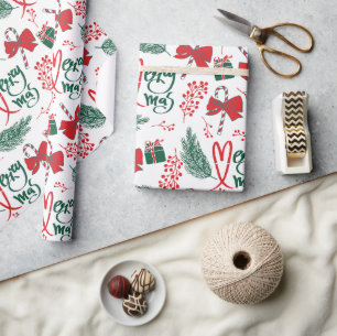 Papier Cadeau Joyeux cadeau de Noël X-mas
