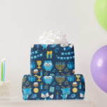 Papier Cadeau Joyeux cadeau Hanoukka Menorah Sufganiyot Cute Owl<br><div class="desc">Enveloppez vos cadeaux Hanoukka dans le pur plaisir avec notre Dreidel, Menorah, Sufganiyot, Cute Owl, Gift, Star of David, Bougies, Cute Fox Happy Hanoukka papier d'emballage! Ce papier d'emballage ajoute une couche de chaleur et de festivité à vos cadeaux Hanoukka. Enveloppez votre amour et vos souhaits chaleureux avec ce papier...</div>