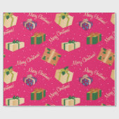 Papier Cadeau Joyeux Cadeaux de Noël (Plat)