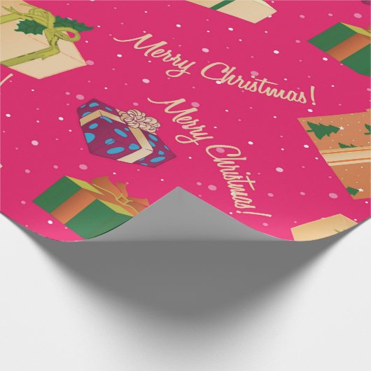 Papier Cadeau Joyeux Cadeaux de Noël (Coin)