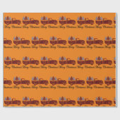 Papier Cadeau Joyeux Camion de Noël Cheetah Trees (Plat)