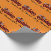 Papier Cadeau Joyeux Camion de Noël Cheetah Trees (Coin)