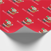 Papier Cadeau Joyeux Carton de Noël Père Noël Red (Coin)