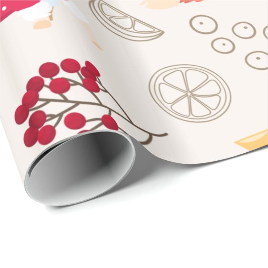 Papier Cadeau Joyeux Chiens de Noël (Coin rond)