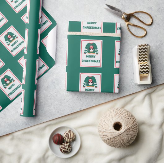 Papier Cadeau Joyeux Chreeshmas Penguin (Artisanat)
