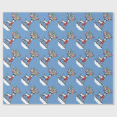 Papier Cadeau Joyeux Chris Moose (Plat)