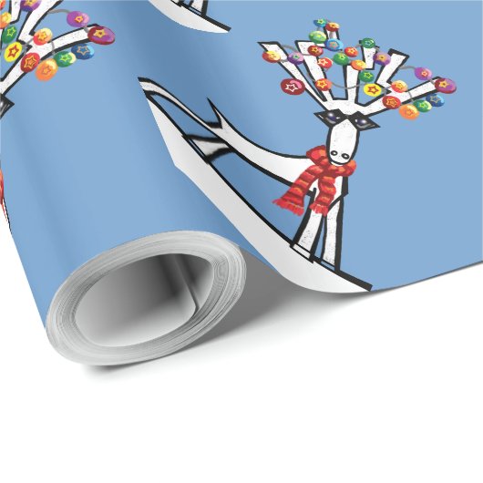 Papier Cadeau Joyeux Chris Moose (Coin rond)