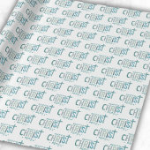 Papier Cadeau Joyeux Christ mas Christian Religieux Boho Bleu
