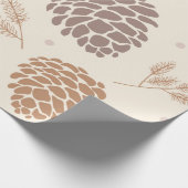 Papier Cadeau Joyeux Christmass pin Feuille arbre Botanique W (Coin)