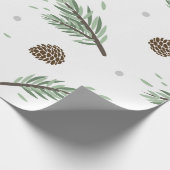 Papier Cadeau Joyeux Christmass pin Feuille arbre Botanique W (Coin)