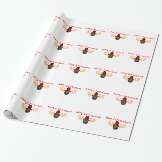 Papier Cadeau Joyeux Christmoose (Déroulé)