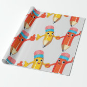 Papier Cadeau Joyeux crayons (Déroulé)