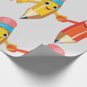 Papier Cadeau Joyeux crayons (Coin)