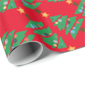 Papier Cadeau Joyeux Crypto-mas ! Vacances rouges Crypto Noël (Coin rond)