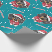 Papier Cadeau Joyeux Dachshund de Noël (Coin)