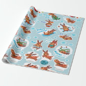 Papier Cadeau Joyeux Deer's & Holiday Cotes (Déroulé)