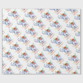 Papier Cadeau Joyeux Diwali avec Diya et Elephant (Plat)