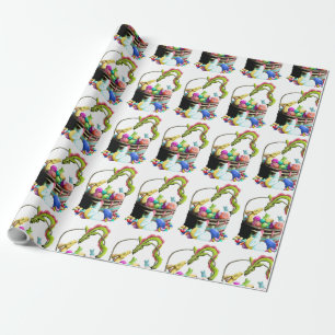 Papier Cadeau Joyeux dragons de Pâques