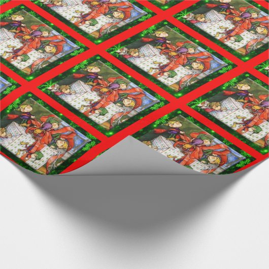 Papier Cadeau Joyeux Elfes Envelopper papier d'enrobage présent (Coin)