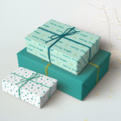 Papier Cadeau Joyeux + Enveloppe cadeau brillante