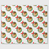 Papier Cadeau joyeux escargot de noël (Plat)