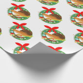 Papier Cadeau joyeux escargot de noël (Coin)